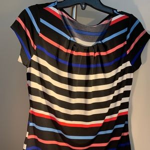Multi-colored striped dress shirt